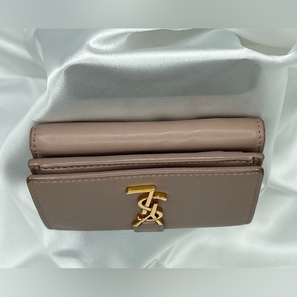 YVES SAINT LAURENT Cassandra Leather Trifold Mini Wallet - Picture 5 of 10